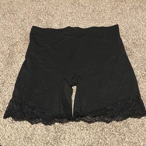 Red Hot spanx Black Lace Trim Shapewear Shorts